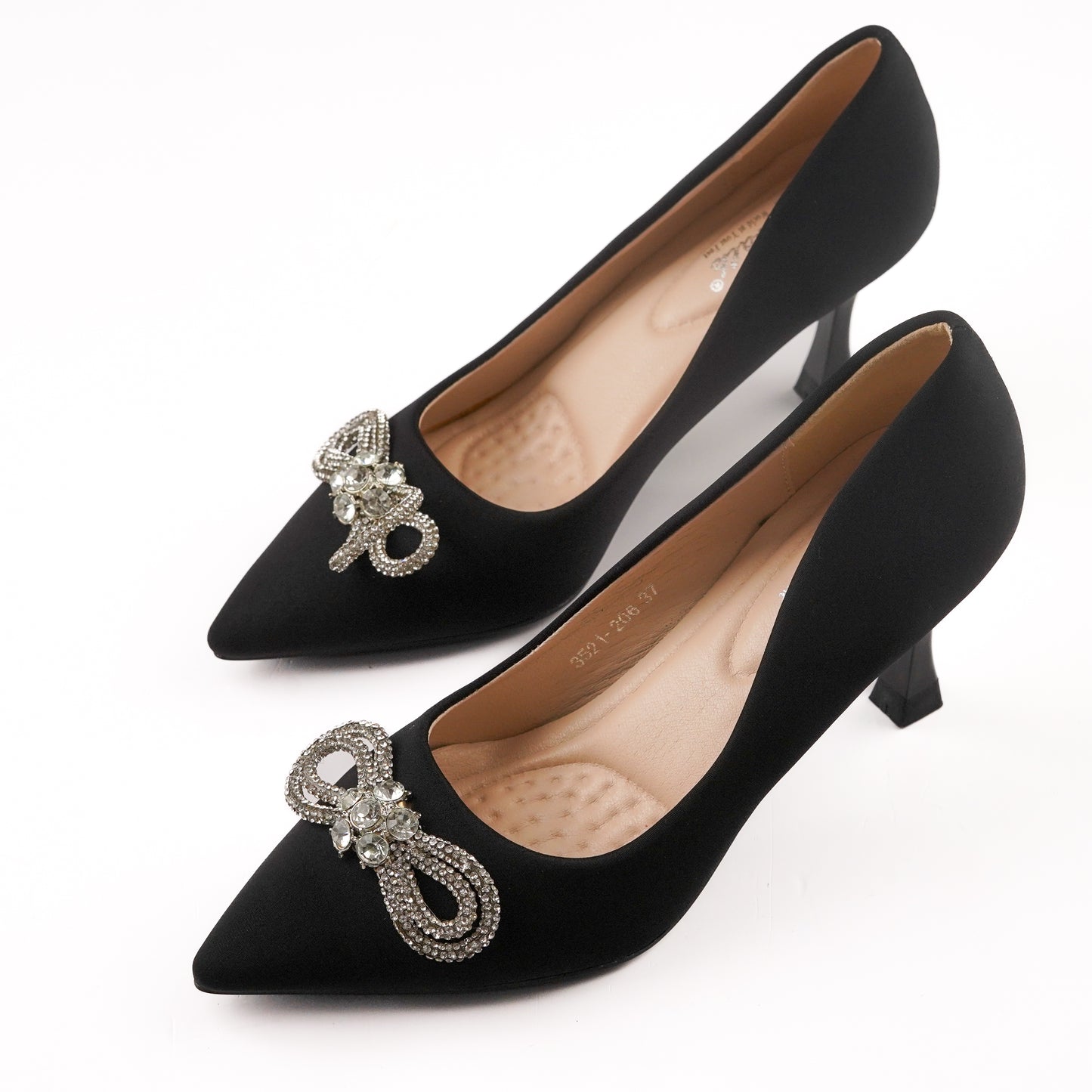 Bow Rhinestone Heels
