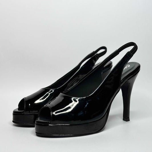 Black Peep Toe Pumps