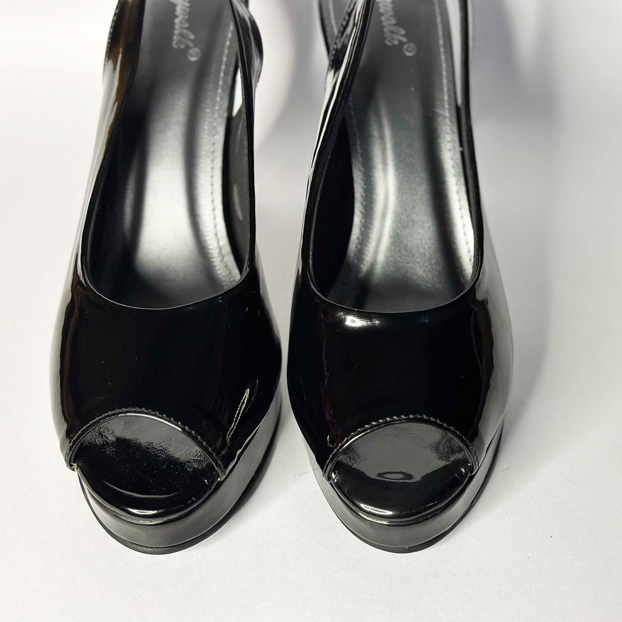 Black Peep Toe Pumps