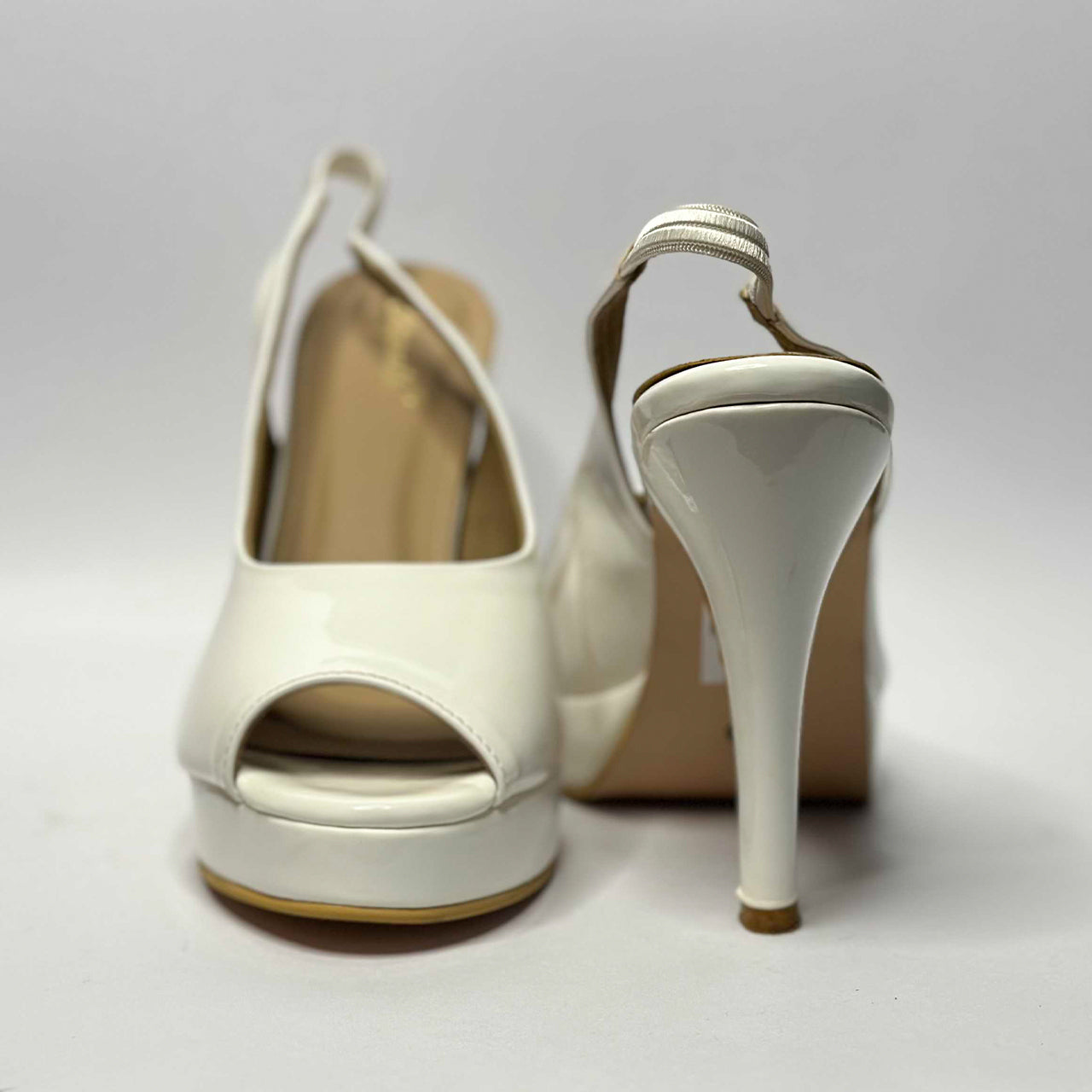 White Peep Toe Pumps