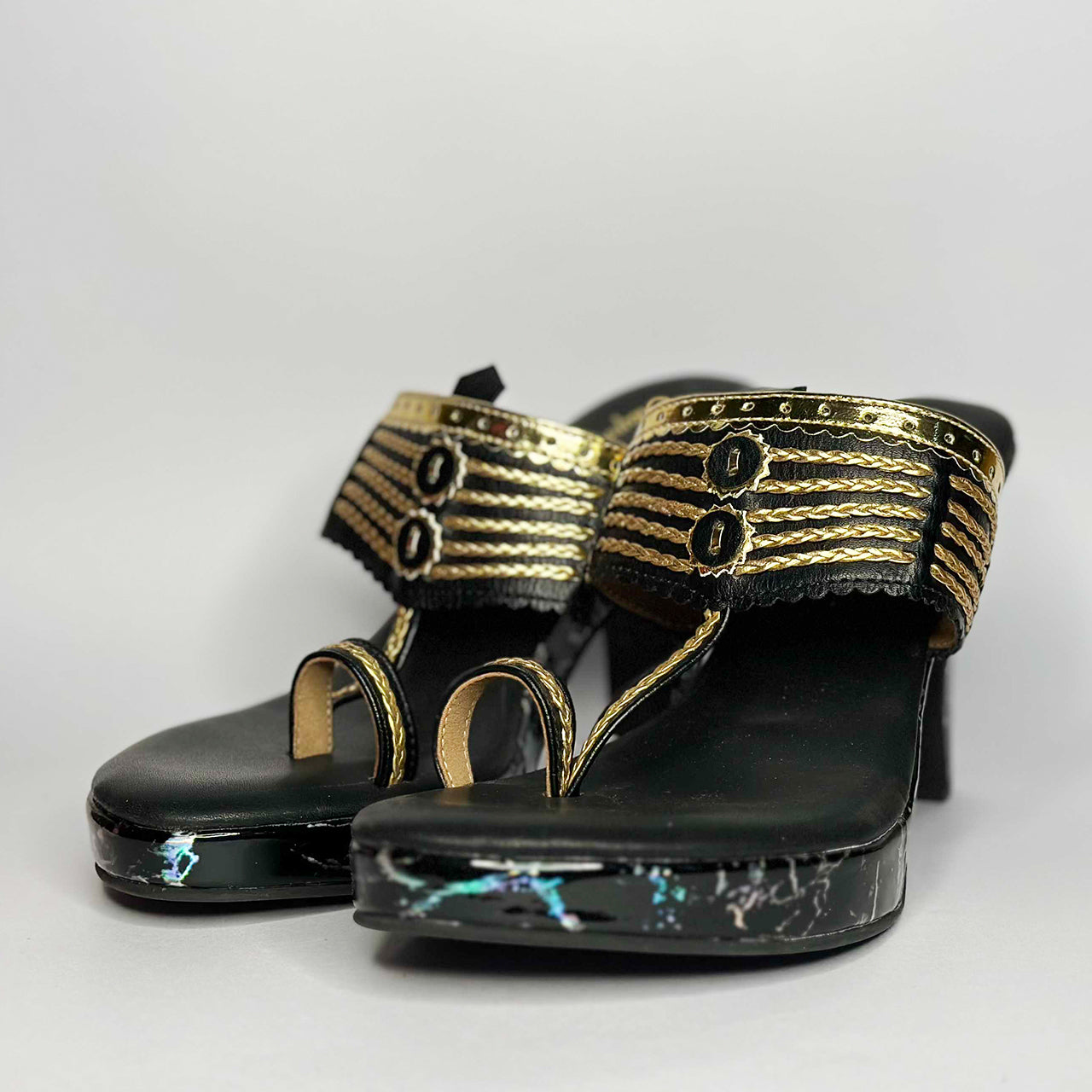 Ethnic Kolhapuri Block Heels